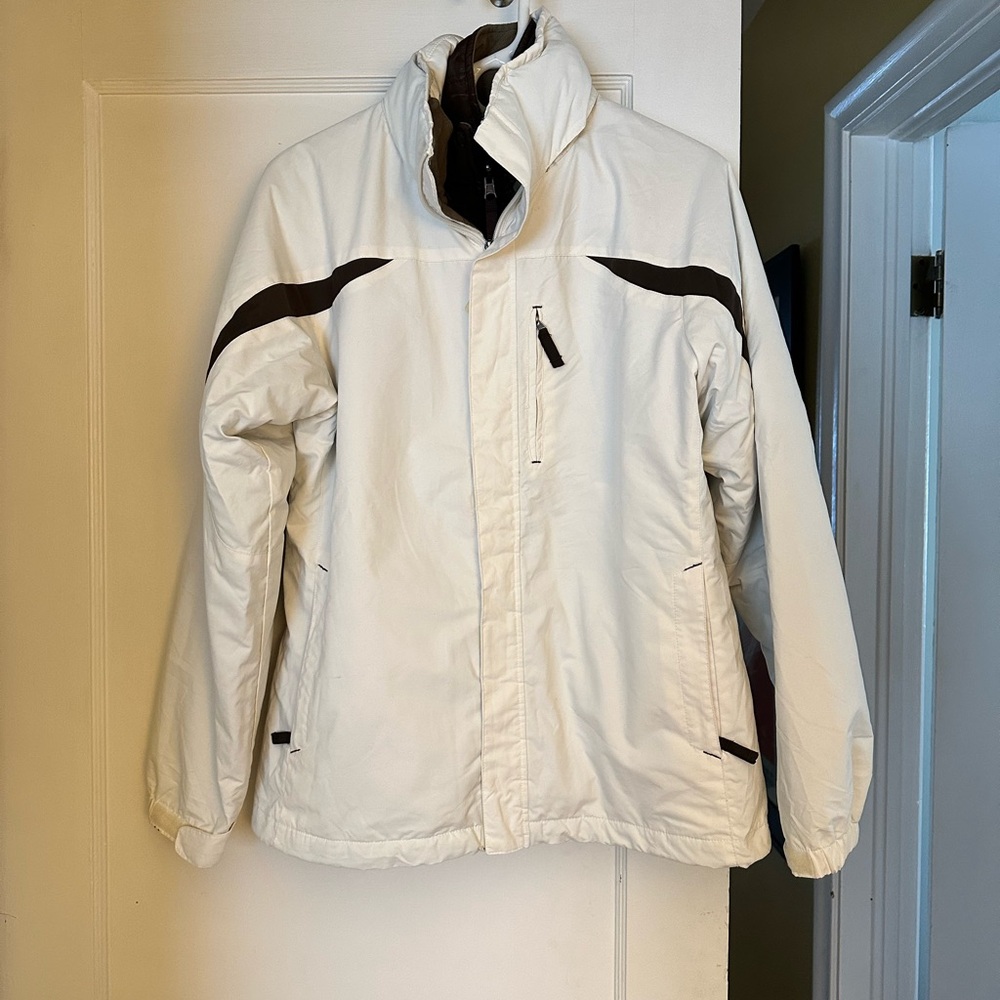 Women’s White Sierra White and Brown Jacket, Size M
